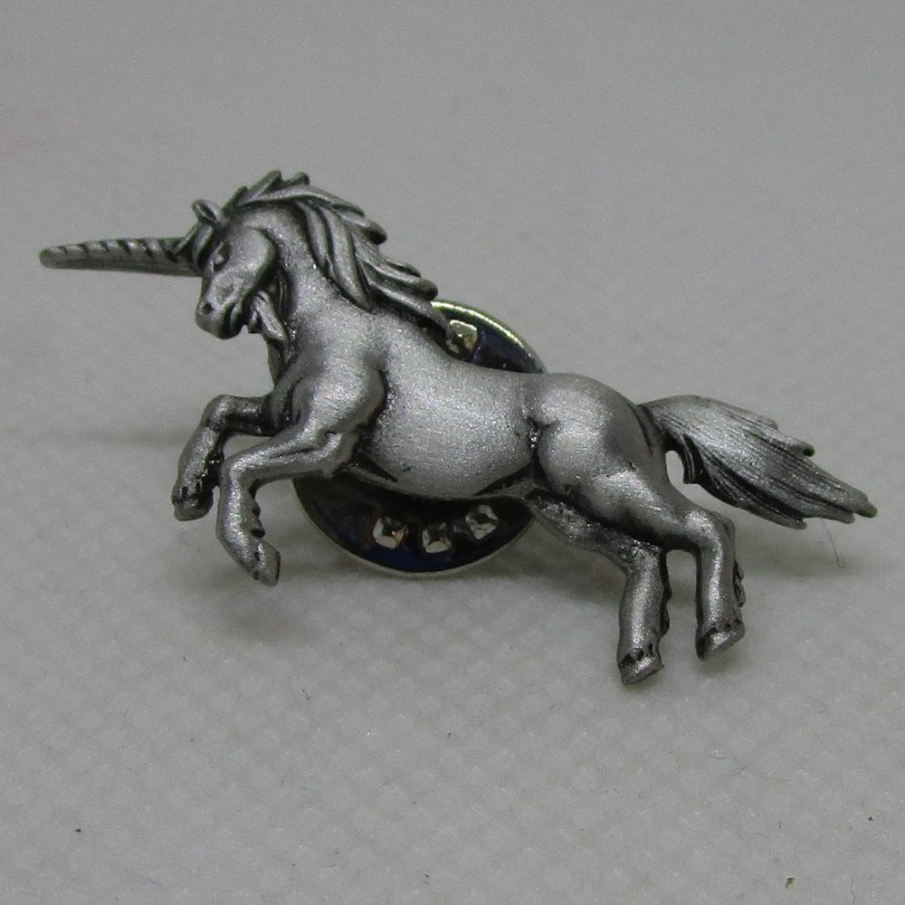vintage JJ unicorn tie tack lapel pin